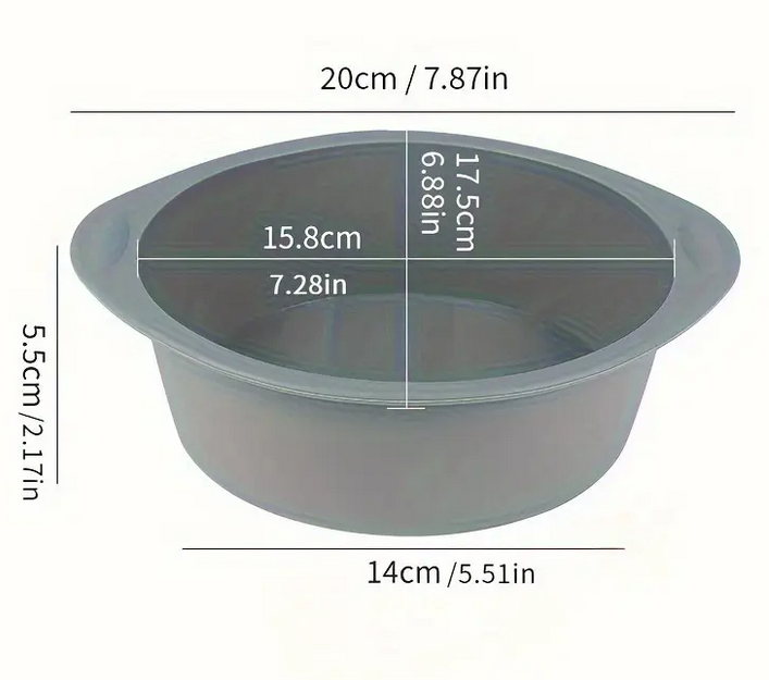 Форма силіконова для пирогів та тортів кругла з ручками 15,8 см Червоний (SAM-05578) - фото 7