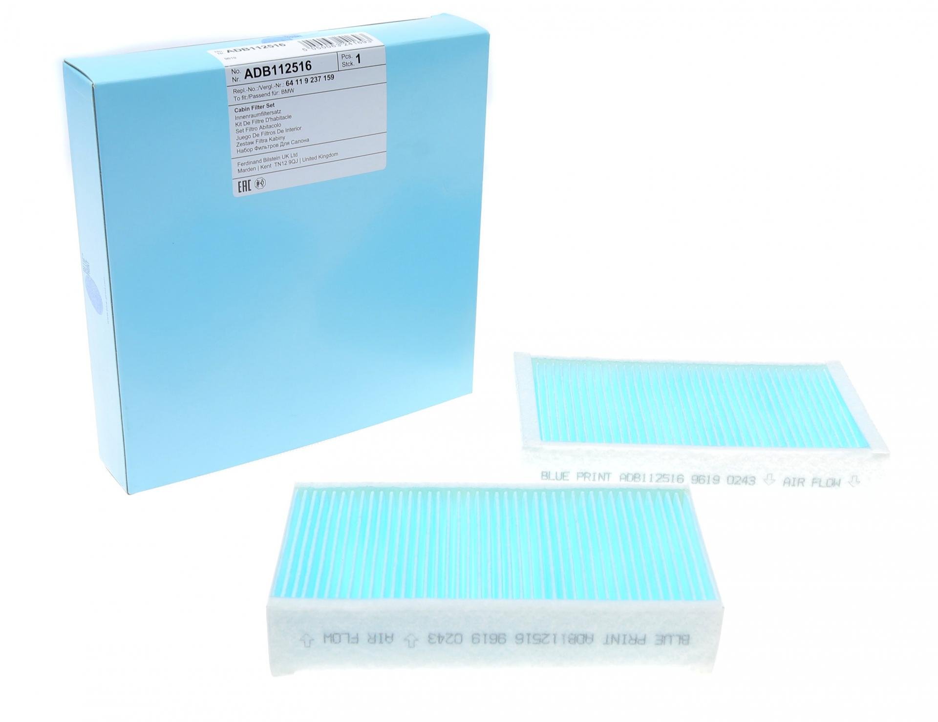 Фильтр салона BLUE PRINT для BMW X3 F25/X4 F26 2,0-3,0 10-18 (ADB112516)