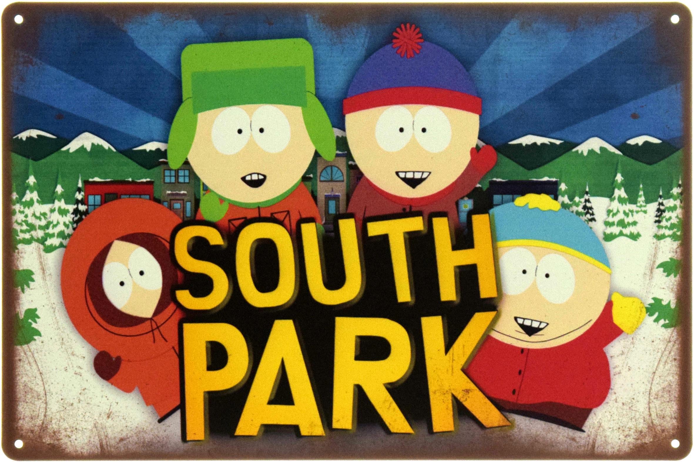 Табличка металлическая "South Park" 20x30 см (ms-104593)