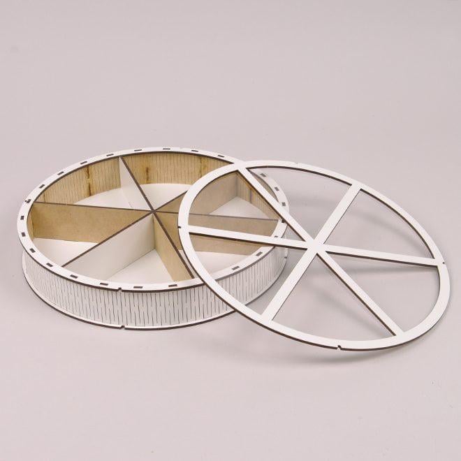 Коробка подарочная Flora круглая с прозрачной крышкой на 6 отделений Белый (33279) - фото 3