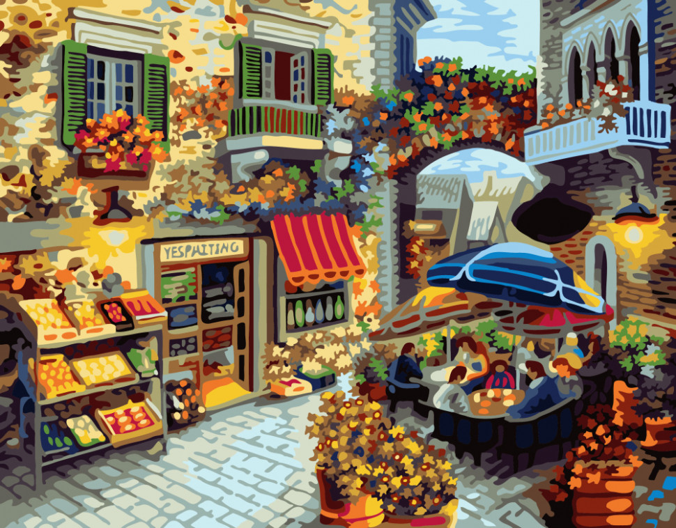 Картина по номерам Brushme Домашний ресторанчик (GX7091) Картина по номерам Brushme Домашний ресторанчик (GX7091)