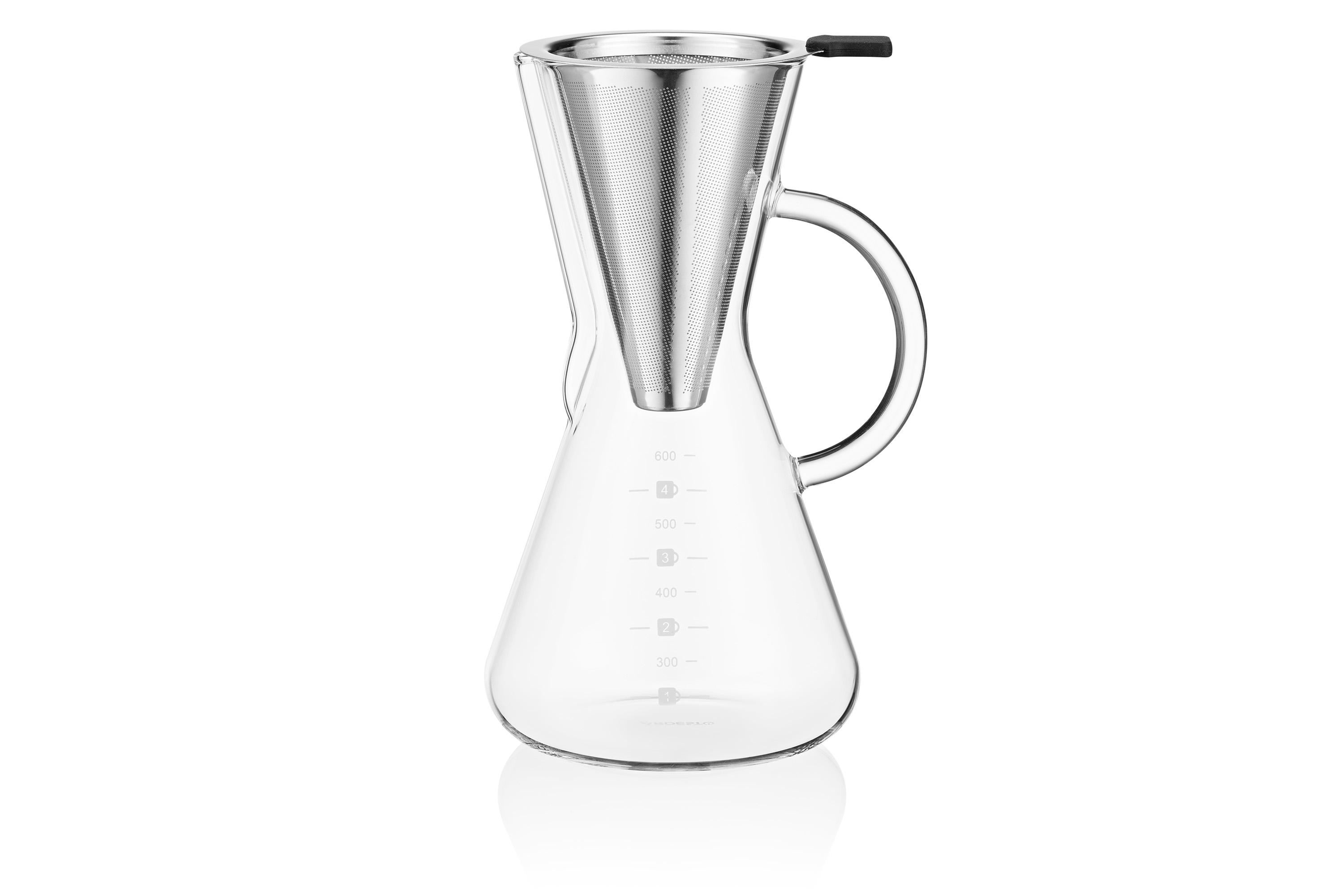 Кемекс Ardesto AR0706CM боросилікатне скло з фільтром з нержавіючої сталі 600 мл Black Mars (608460) - фото 2 Кемекс Ardesto AR0706CM боросилікатне скло з фільтром з нержавіючої сталі 600 мл Black Mars (608460) - фото 2