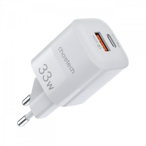 Зарядное устройство для Choetech PD5006-EU-WH 1хUSB-C 1xUSB 33 W PD QC3,0 PD5006 Белый (568708) - фото 2