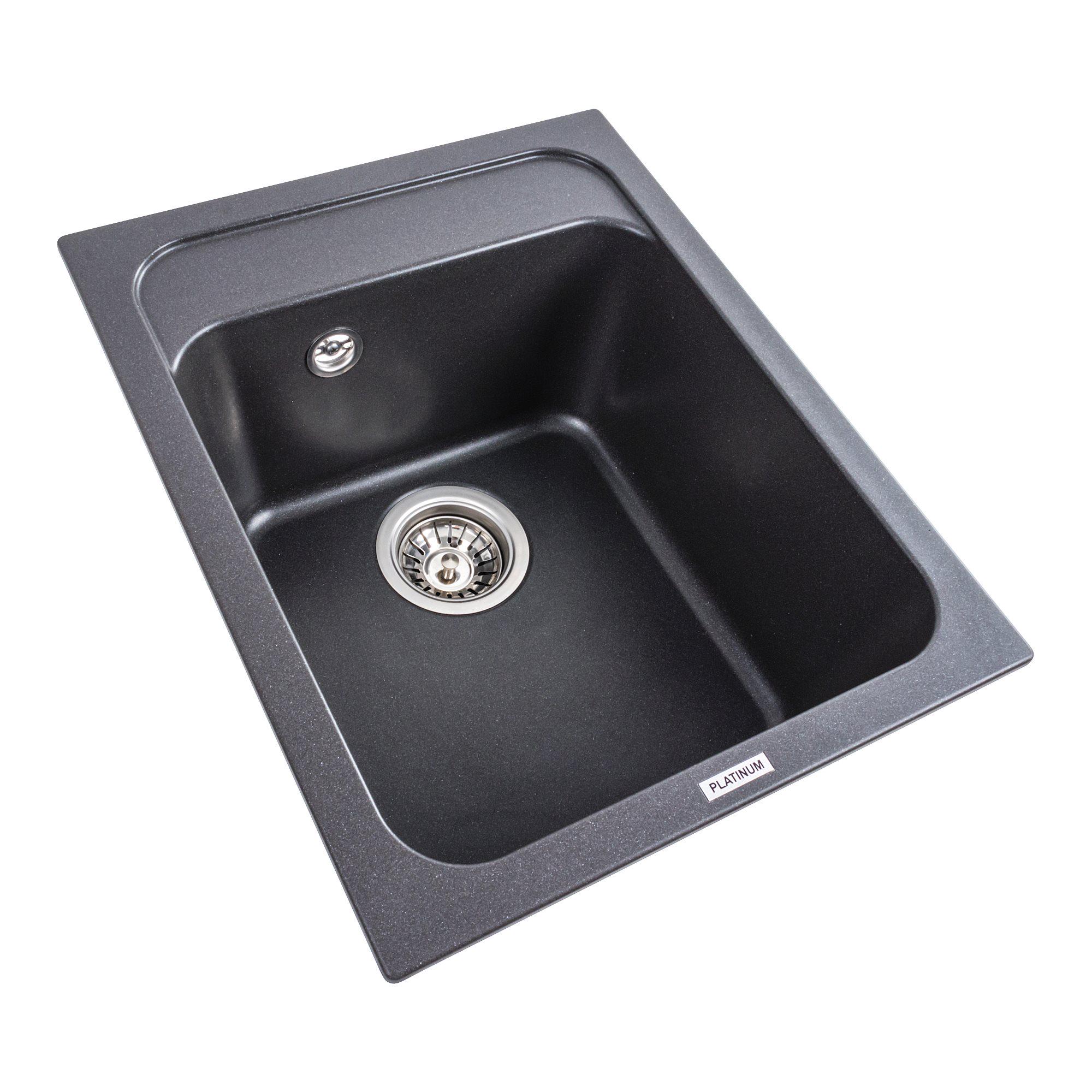 Мойка для кухни гранитная Platinum 4050 KORRADO матовая Морион - фото 2 Мойка для кухни гранитная Platinum 4050 KORRADO матовая Морион - фото 2