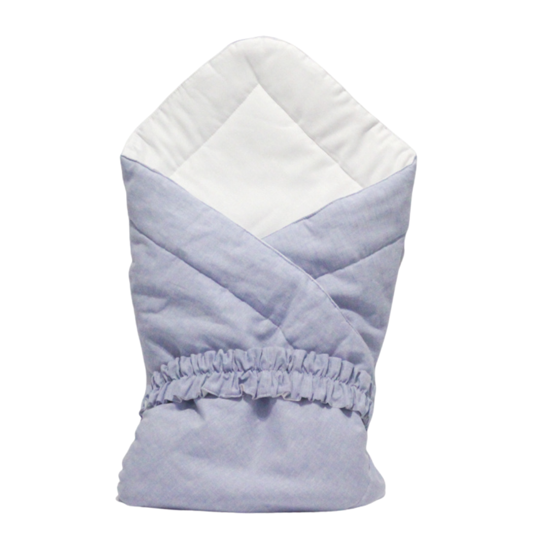 Плед-конверт на выписку 100х100 см Голубой