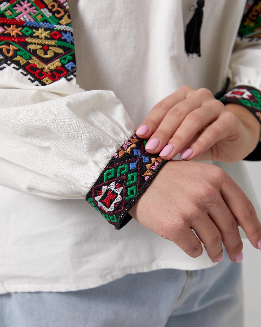 Вышиванка женская ESQ 5919 с орнаментом и этно-вышивкой на рукавах M - фото 7 Вышиванка женская ESQ 5919 с орнаментом и этно-вышивкой на рукавах M - фото 7