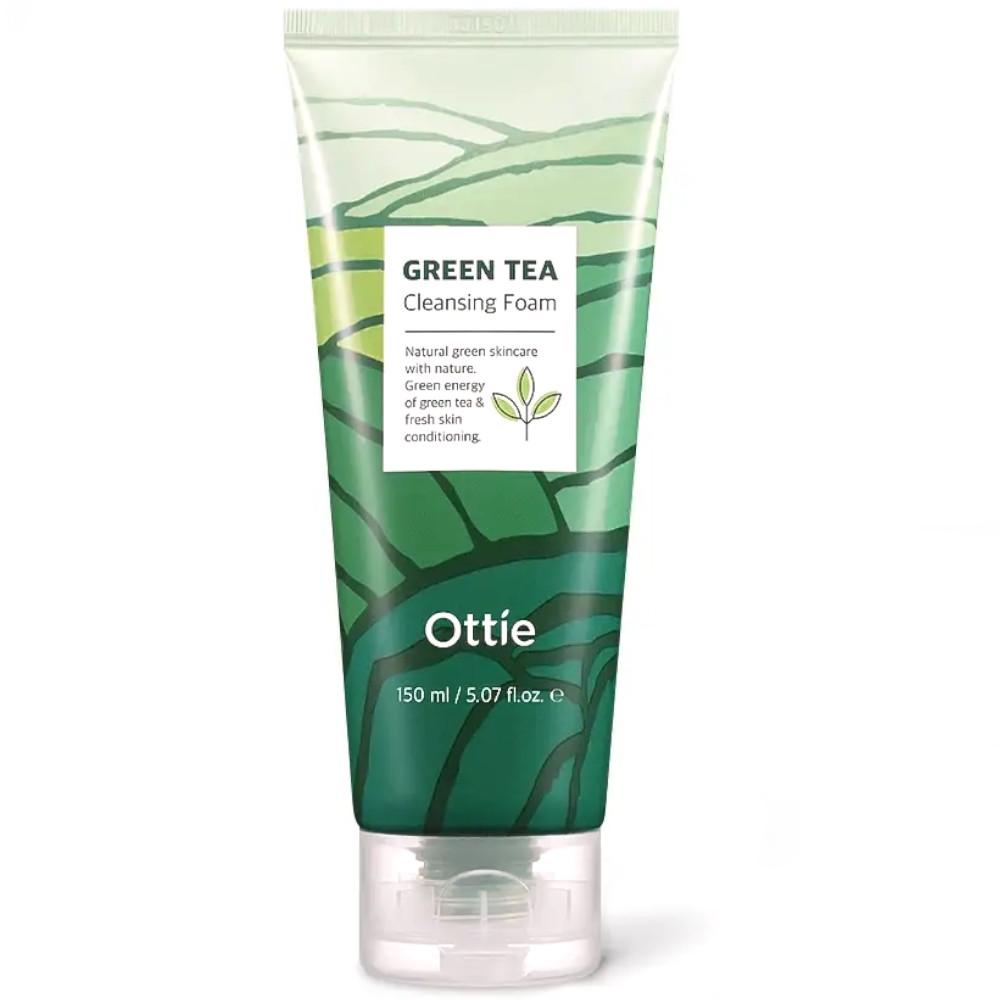 Пенка для умывания лица увлажняющая Ottie Green Tea Cleansing Foam с экстрактом зеленого чая 150 мл (811704011)