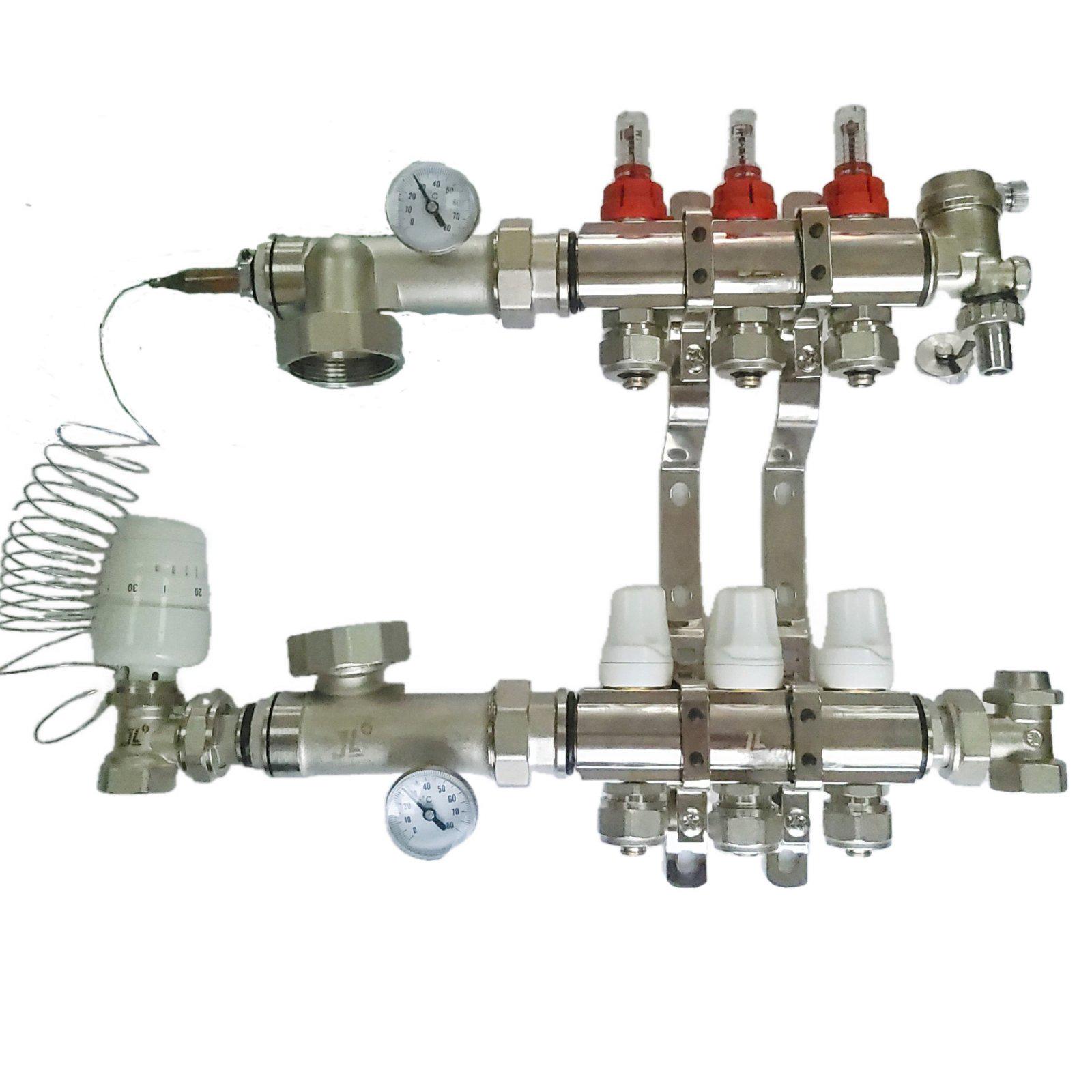 Коллектор JL для теплого пола на 3 контура в сборе (19631488)
