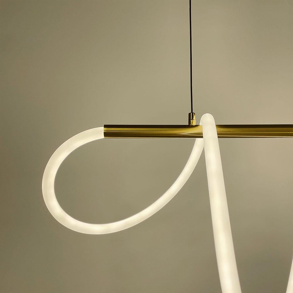 Люстра латунная удлиненная с гибкой Led лентой 140 см (y 410-1200 ab) - фото 6 Люстра латунная удлиненная с гибкой Led лентой 140 см (y 410-1200 ab) - фото 6