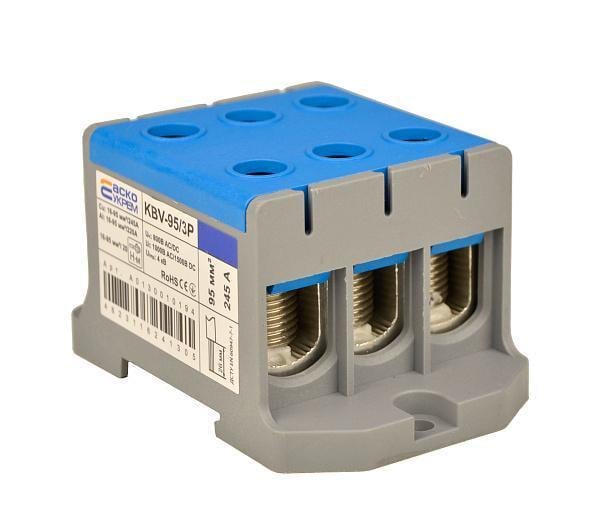 Клемма вводная силовая АСКО KBV 16-95 мм.кв 245А 3-3 800V AC Синий (A0130010194) Клемма вводная силовая АСКО KBV 16-95 мм.кв 245А 3-3 800V AC Синий (A0130010194)