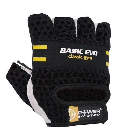 Рукавички для фітнесу і важкої атлетики Power System Basic Evo PS-2100 XS Black/Yellow