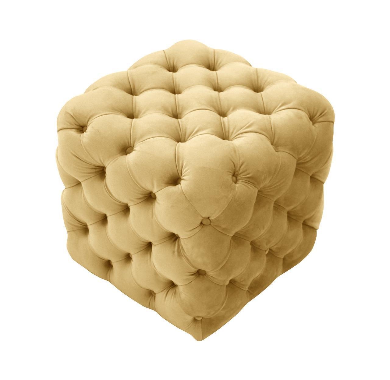 Пуф Mebelle Cubic велюр 45x45x45 см Золотий (0184) - фото 1 Пуф Mebelle Cubic велюр 45x45x45 см Золотий (0184) - фото 1