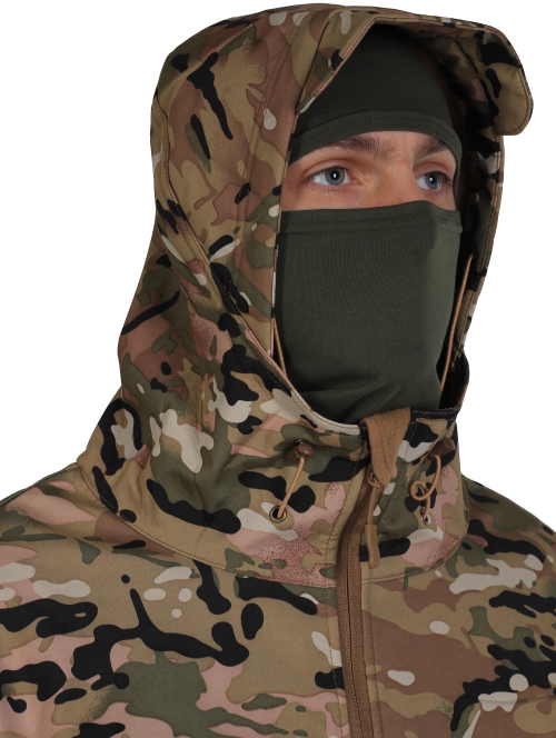 Куртка SoftShell ClefersTac A33 с капюшоном и с липучками XL Multicam (5002485XL) - фото 4
