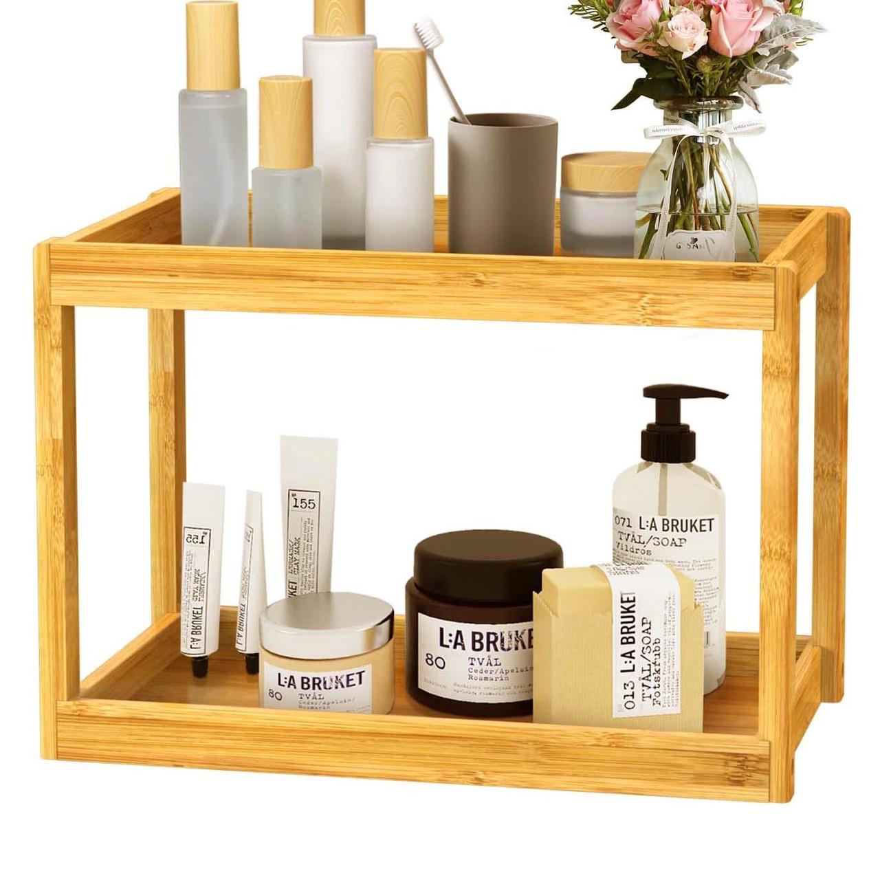 Полка для ванной настольная из дерева Афтон Карри (ВНО-003303) Полка для ванной настольная из дерева Афтон Карри (ВНО-003303)