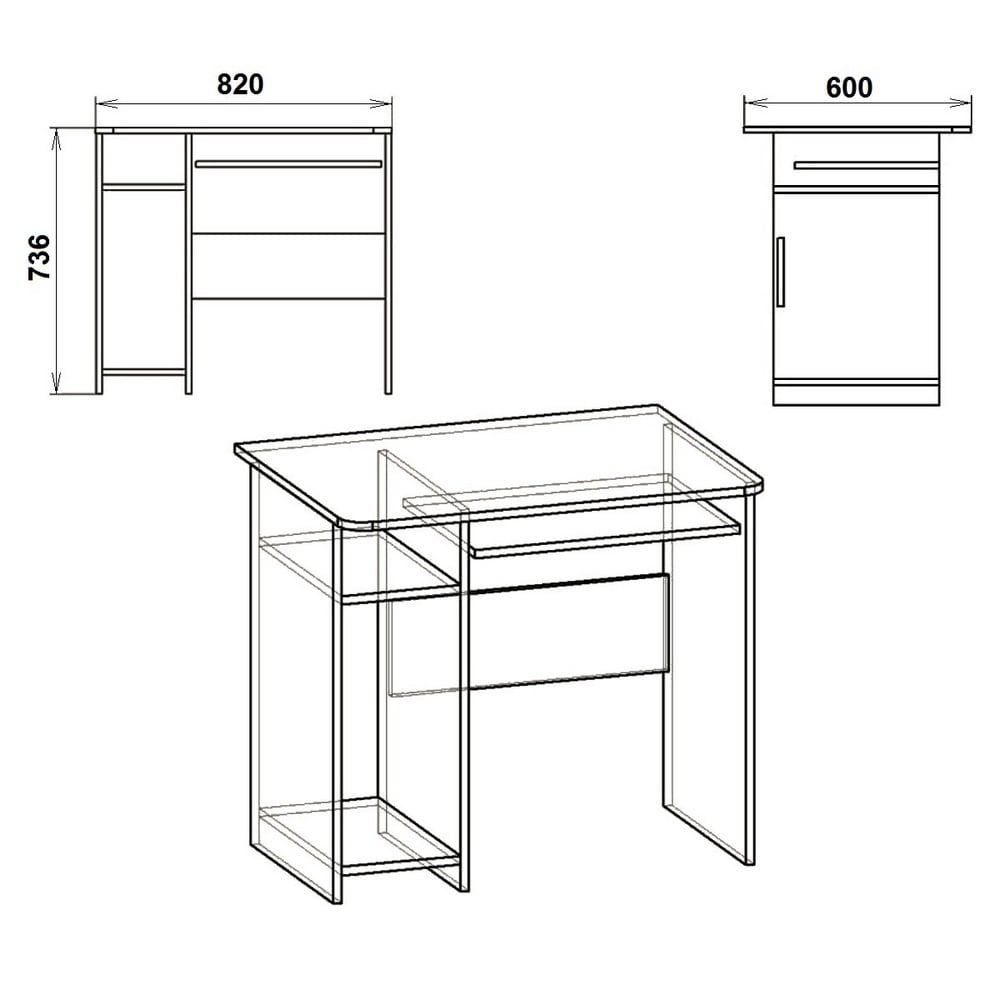Стіл комп'ютерний Компаніт СКМ-12 Яблуня (60c7348456ed397aa7104b5c) - фото 2 Стіл комп'ютерний Компаніт СКМ-12 Яблуня (60c7348456ed397aa7104b5c) - фото 2