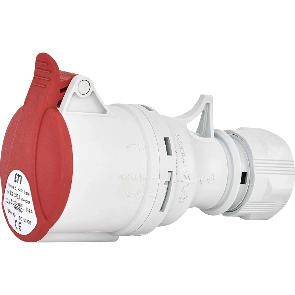 Розетка кабельна ЕТІ ES-3253 IP44 32A 400V 3P+N+PE (2983448197)