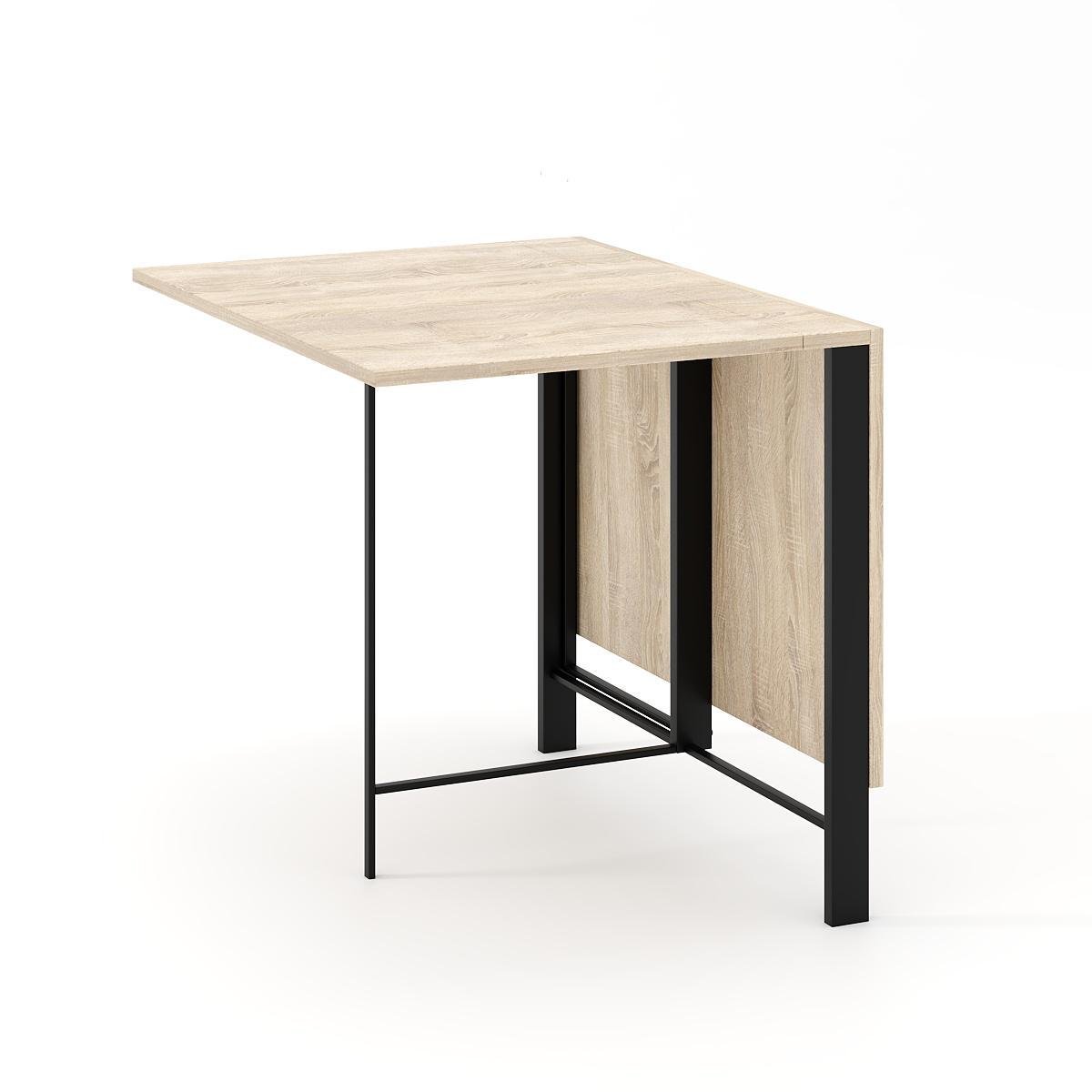 Обідній стіл-трансформер Voody 1300x900x756 мм Дуб Сонома/Чорні ніжки (GATB26130000030) - фото 3 Обідній стіл-трансформер Voody 1300x900x756 мм Дуб Сонома/Чорні ніжки (GATB26130000030) - фото 3