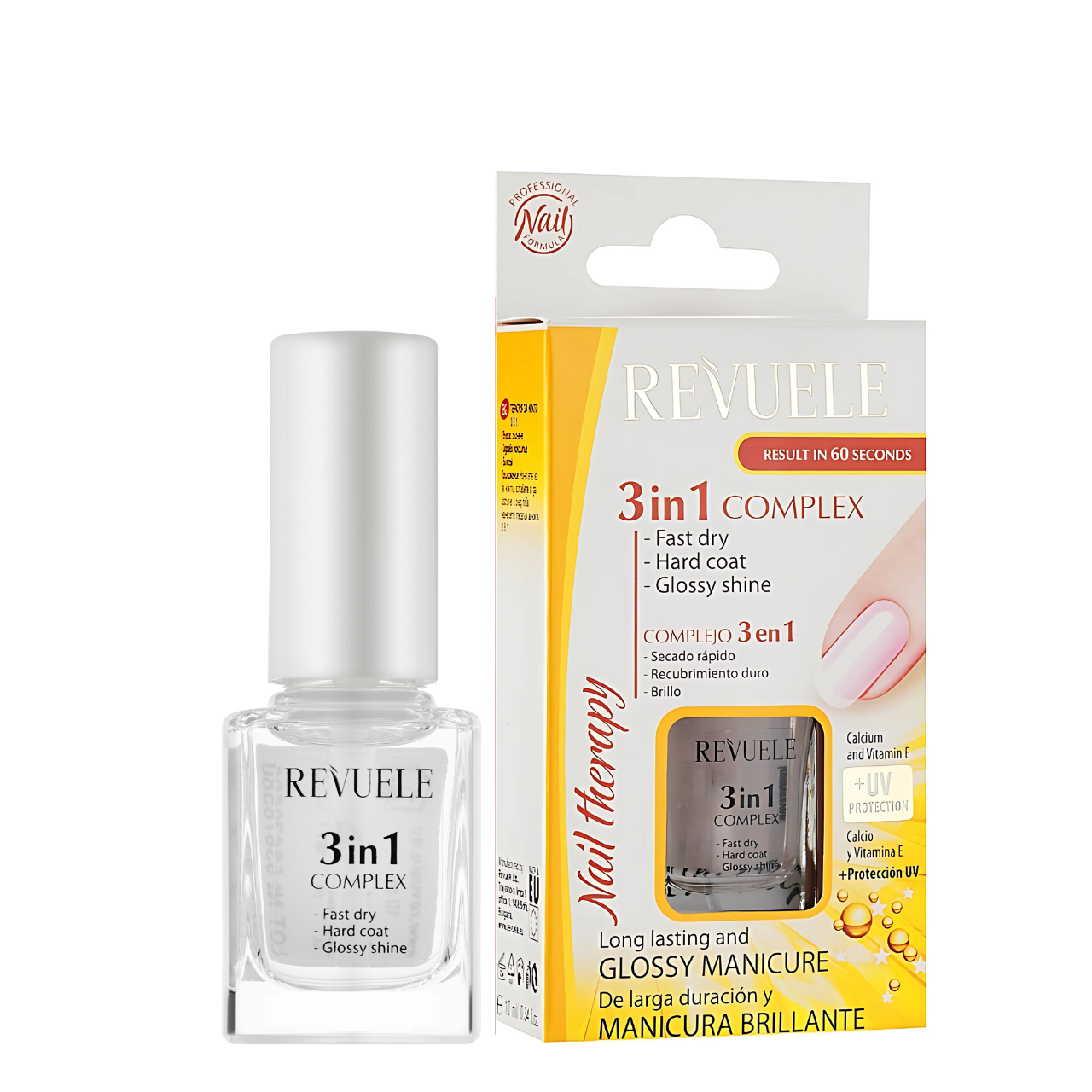 Комплекс для нігтів Revuele Nail Therapy Сушка покриття блиск 10 мл (23940066)