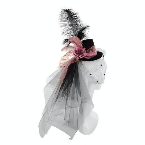 Шляпка Ширли SETA Decor 19-834BLK-PN