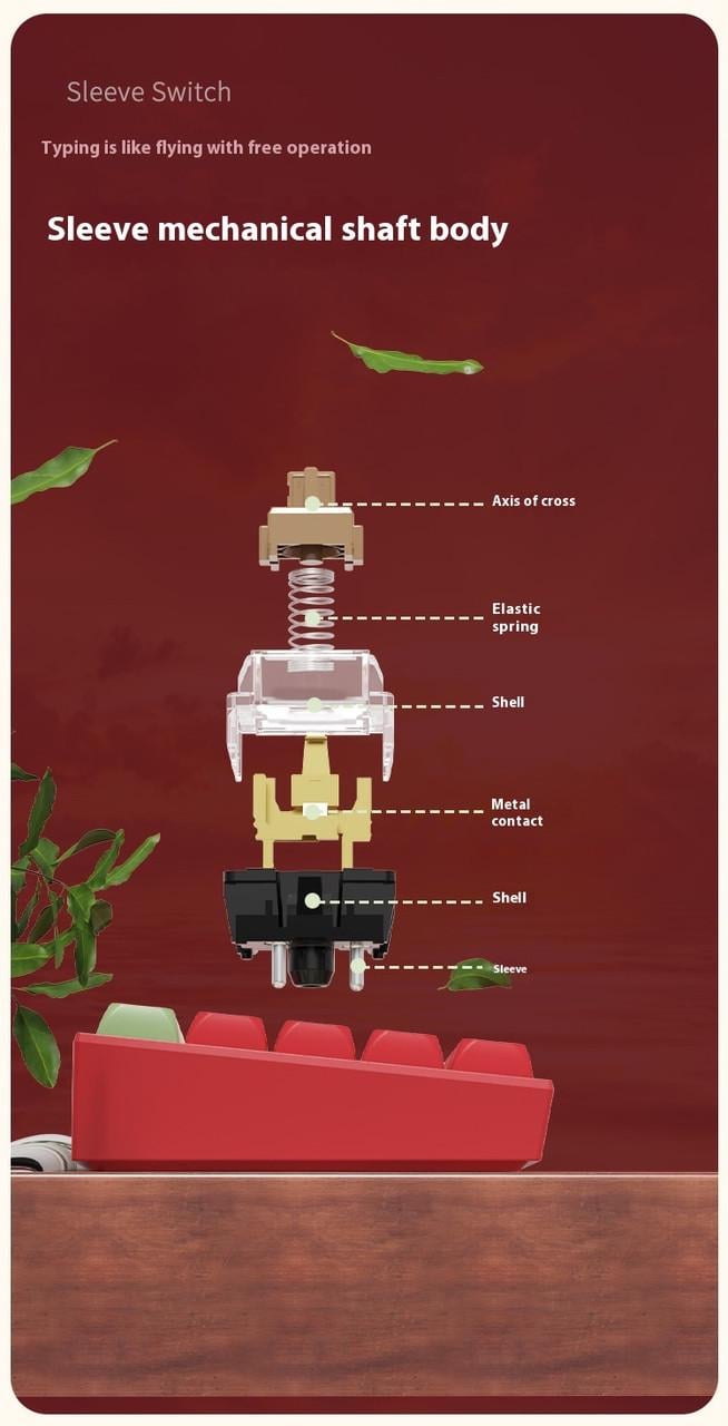 Клавіатура механічна Ajazz AK680 Червоно-білий (2629409458) - фото 4 Клавіатура механічна Ajazz AK680 Червоно-білий (2629409458) - фото 4