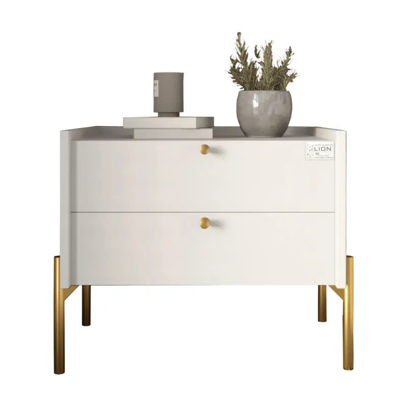 Тумба приліжкова Lion Wood золоті ножки Німфея альба (Lion-041357) - фото 2 Тумба приліжкова Lion Wood золоті ножки Німфея альба (Lion-041357) - фото 2