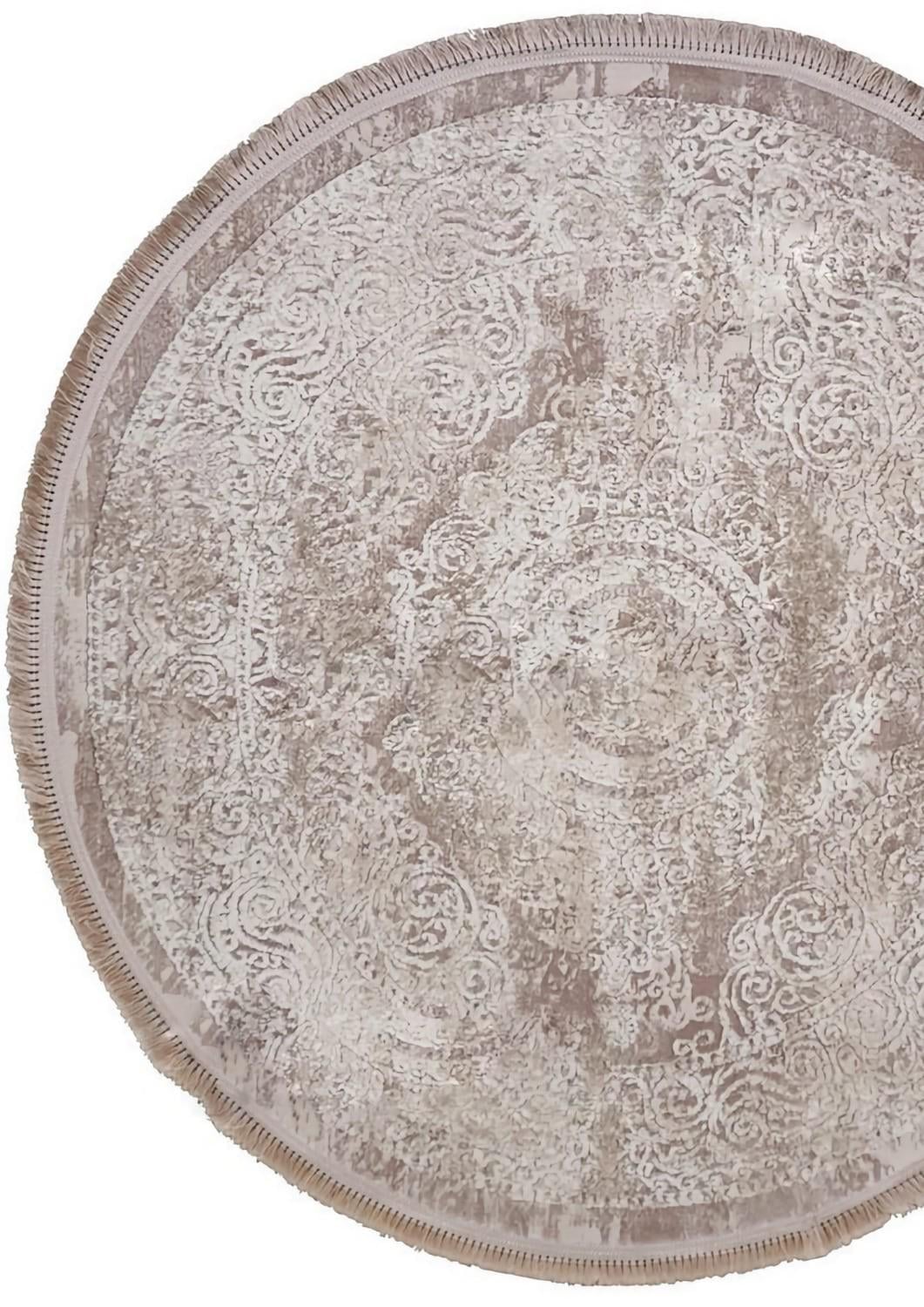 Килим з коротким ворсом Levado 03710a коло 150x150 см Light Beige (100311515)