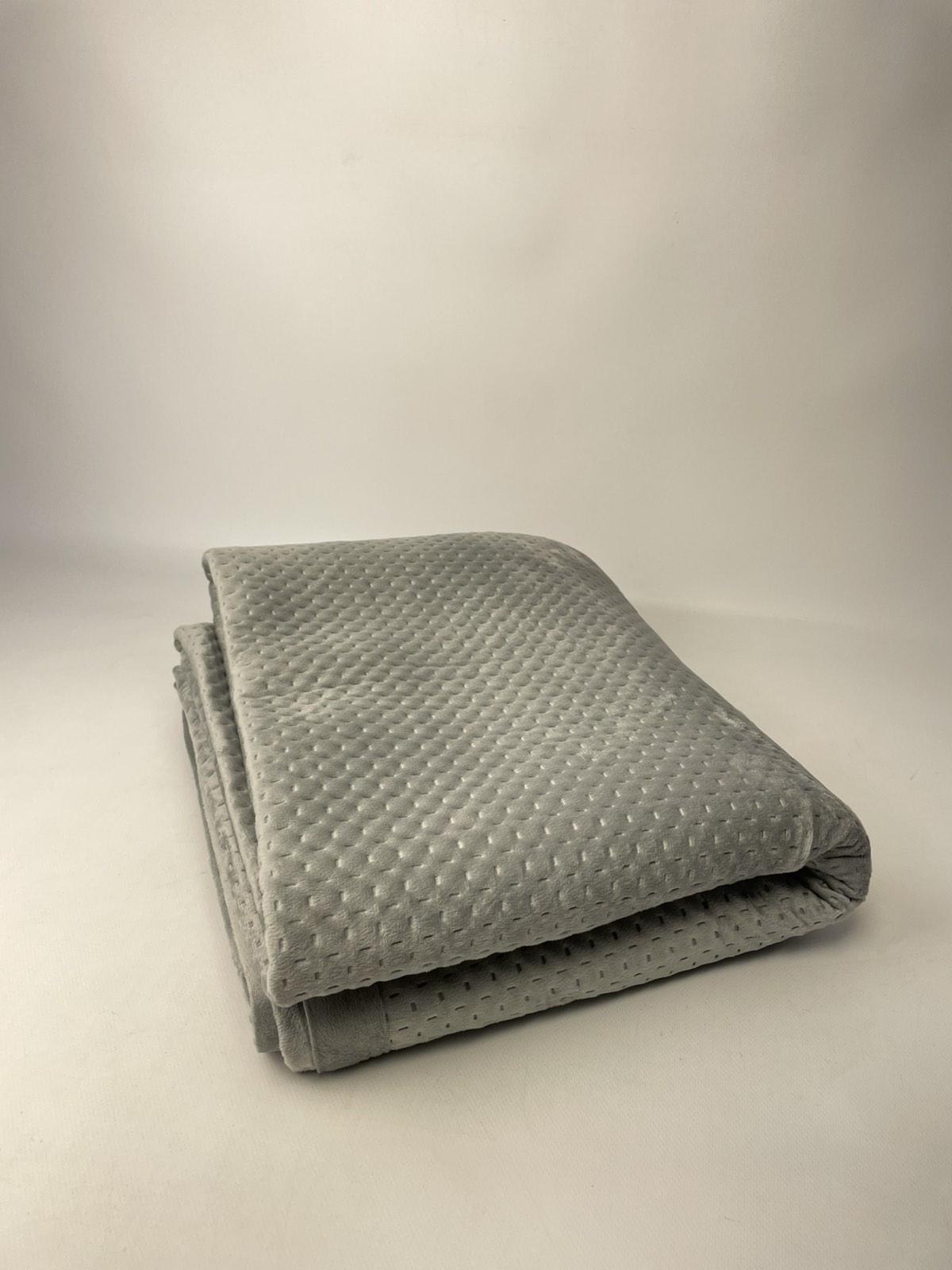 Покривало велюрове AN 12-40 150x230 см Сірий (CN37615) - фото 1 Покривало велюрове AN 12-40 150x230 см Сірий (CN37615) - фото 1