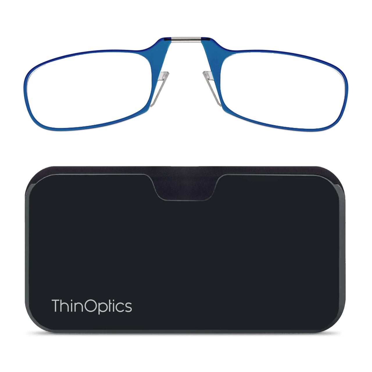 Очки для чтения Thinoptics с классическим черным чехлом/диоптрий +2,00 Синий (2.0BLUBUP)