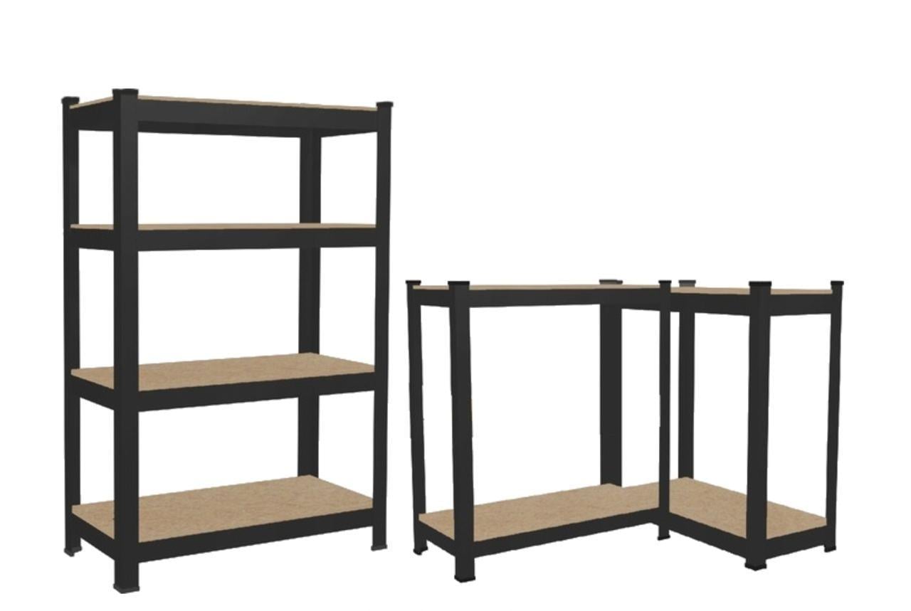 Стеллаж металлический 150x70x30 4 полки Черный (2325210984)