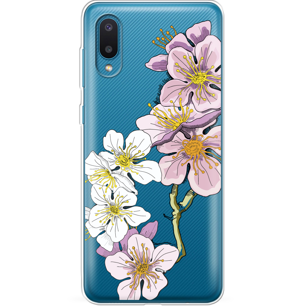 Чехол BoxFace Samsung A022 Galaxy A02 Cherry Blossom Прозрачный силикон (42004-cc4-42004)