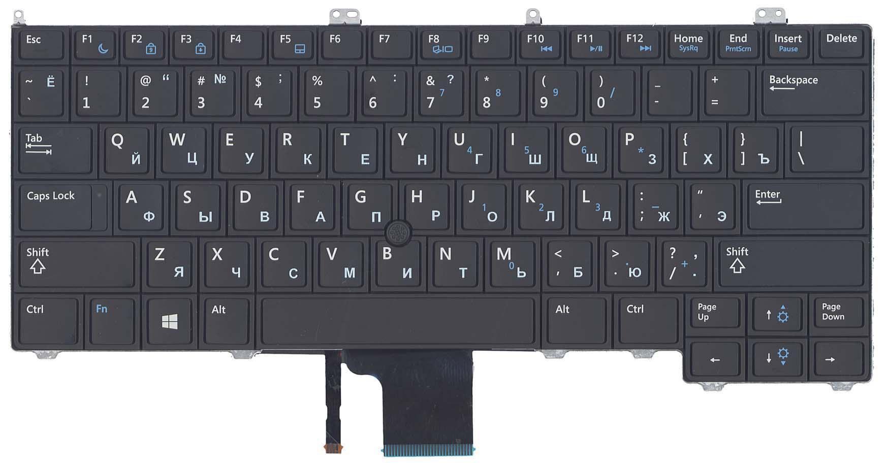 Клавиатура для ноутбука Dell Latitude E7440 Point Stick Black