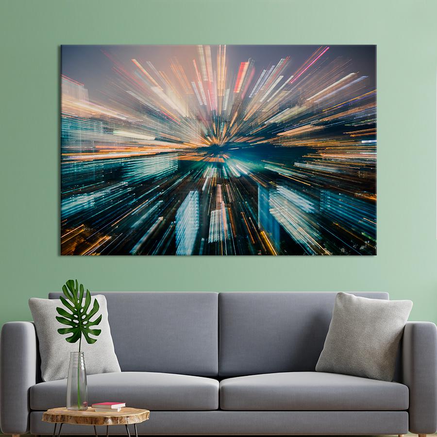 Картина Абстрактный мегаполис 51x34 см (A890-1)