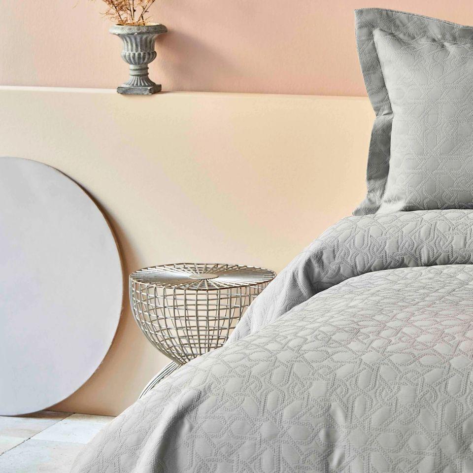 Покривало з наволочкою Karaca Home Back To Basic 160х240 см полуторний Gri (13512890) - фото 2