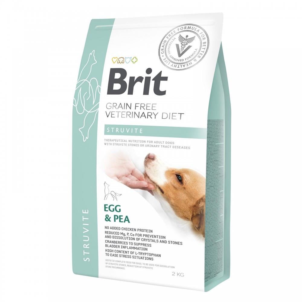 Корм для собак сухой Brit Grain Free VetDiet Dog Struvite с мочекаменной болезнью с яйцом индейкой горохом гречкой 2 кг (8595602528226)