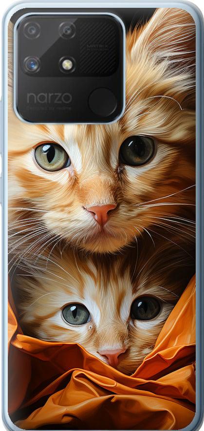 Чехол на Realme Narzo 50A Котики 2 (5664t-2514-42517)