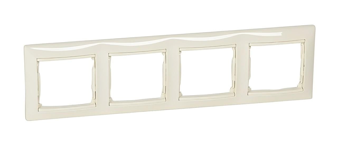 Рамка для розетки Legrand Valena Classic 4 поста Слоновая кость (ERC-774354)