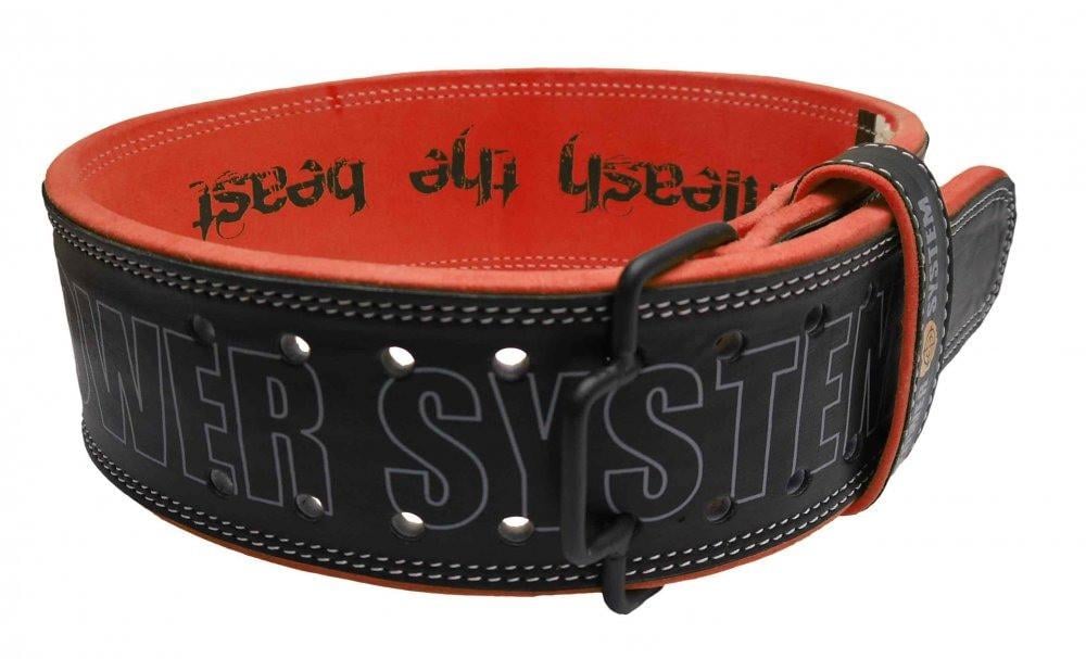 Пояс для тяжелой атлетики Power System PS-3830 Beast кожаный XL Black/Red (A-012591)