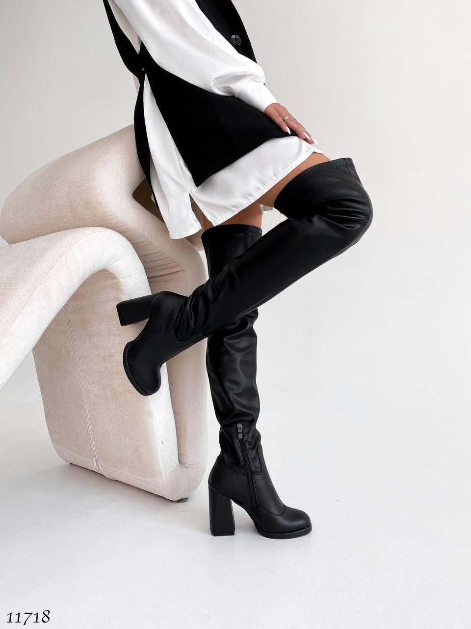 Ботфорти жіночі демі ANDRO р. 36 Чорний (11718-36) - фото 7