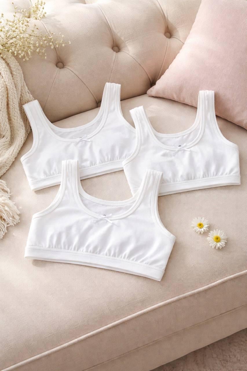Набір топів для дівчинки BAYKAR р. 6 158-164 см 11-12 років 3 шт. Білий (4768-01)