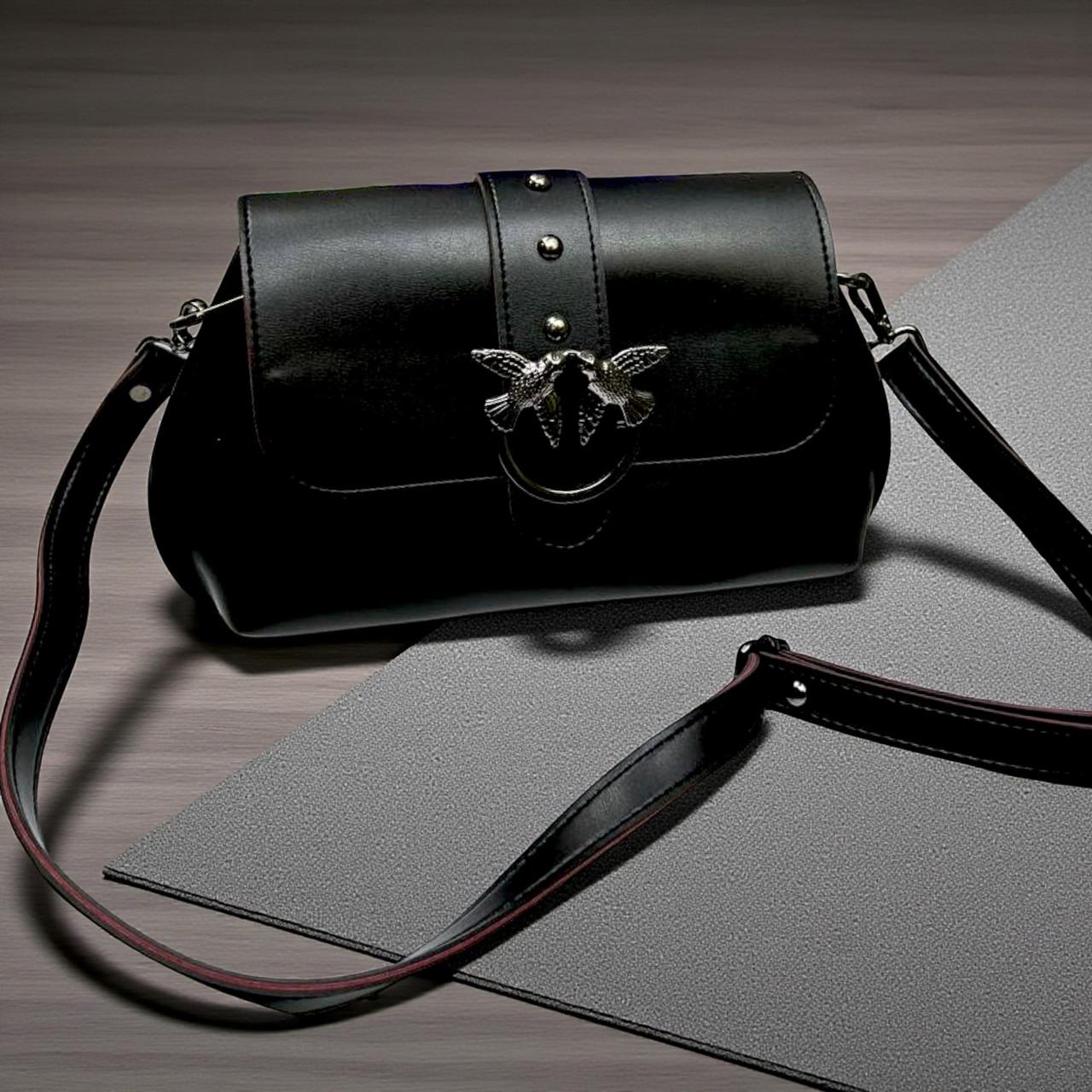 Клатч женский из экокожи через плечо Черный/Красный (2640867008) - фото 6