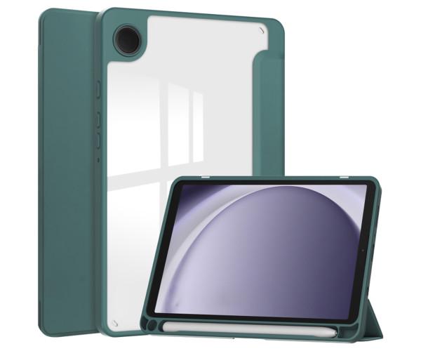 Чехол-книжка Glass Magnet Flip Cover для Samsung Galaxy Tab A9 Зеленый