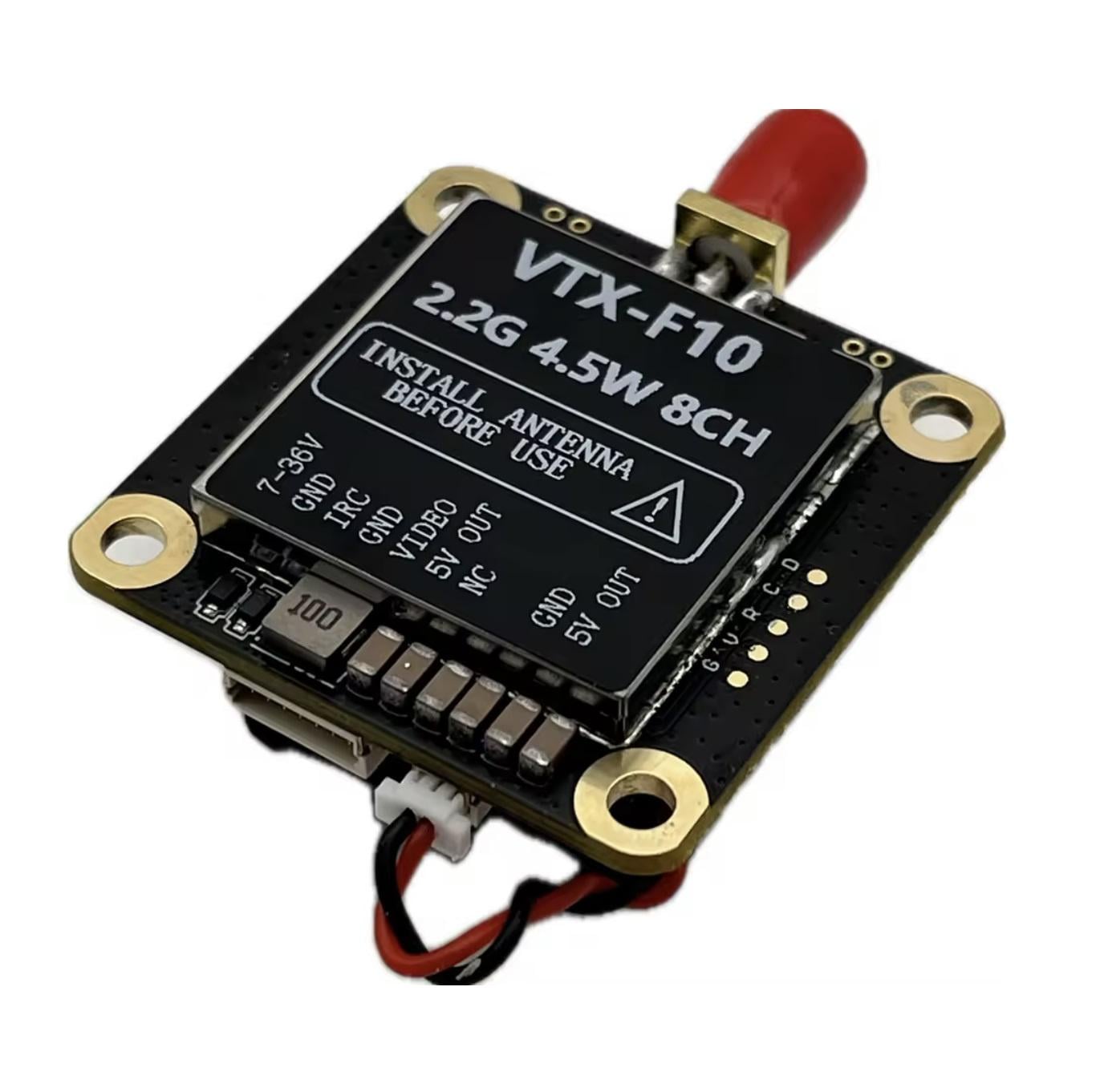 Відеопередавач VTX 2,2G 4,5W 8CH FlyTo F10 і антена для FPV дронів (00-00027515)