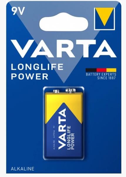 Батарейка Varta Longlife Power 9V/6LR61 (4922 121411) - фото 1