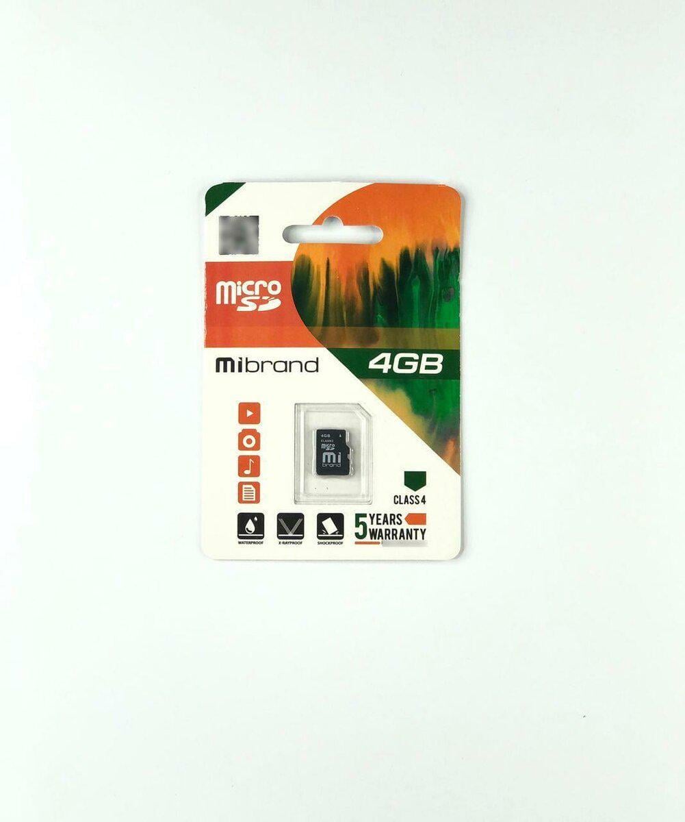 Карта пам'яті microSDHC Mibrand 4 Gb class 4