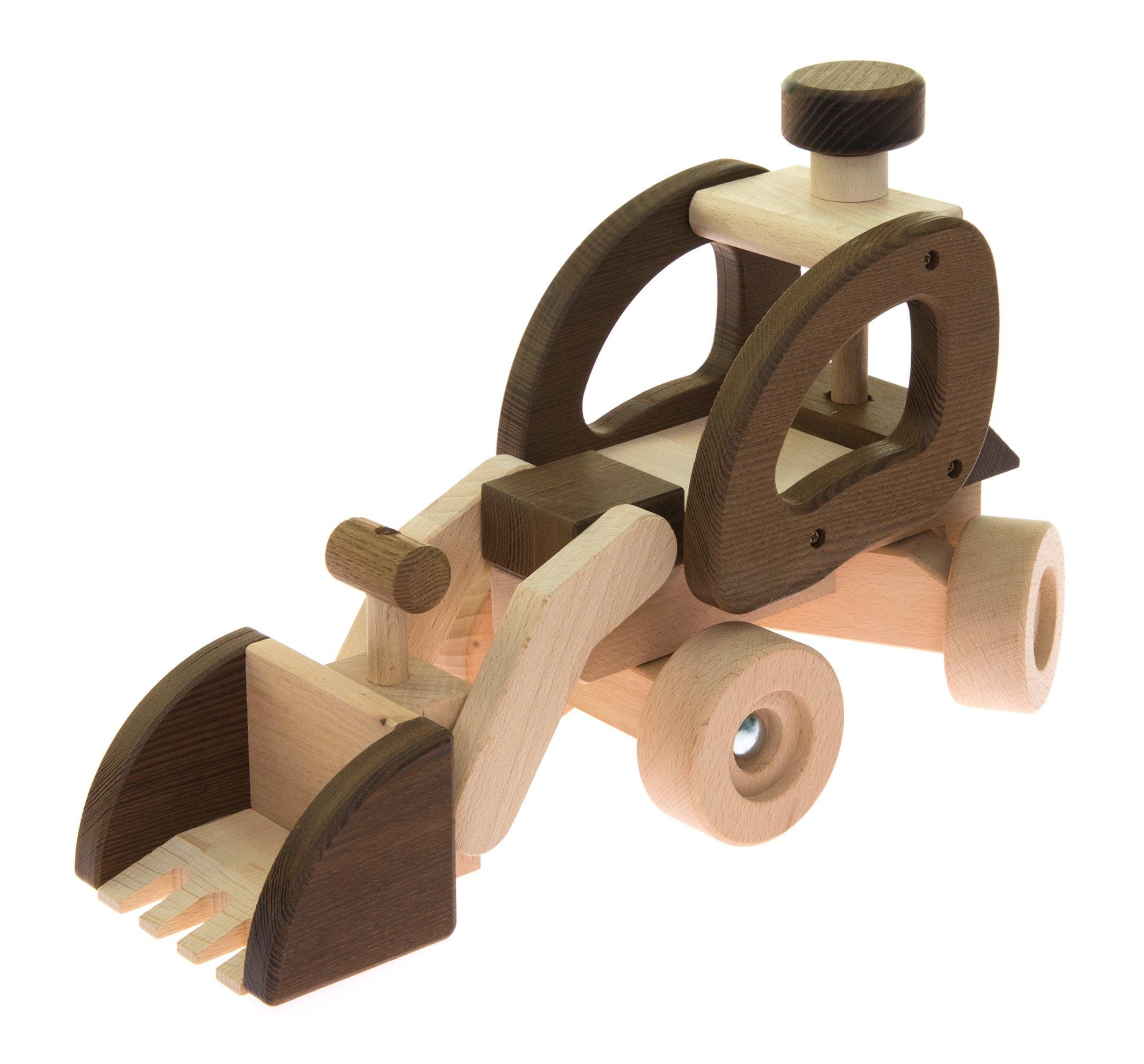 Дерев'яна машинка Goki 55910 Екскаватор Натуральний Коричневий (29596447)