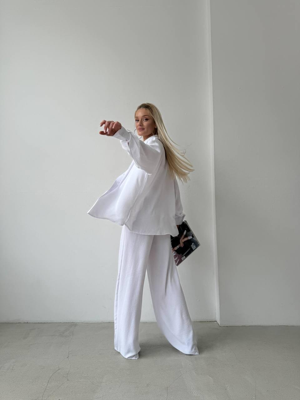 Костюм женский креп L Белый (С1499-5508/Н) - фото 7 Костюм женский креп L Белый (С1499-5508/Н) - фото 7