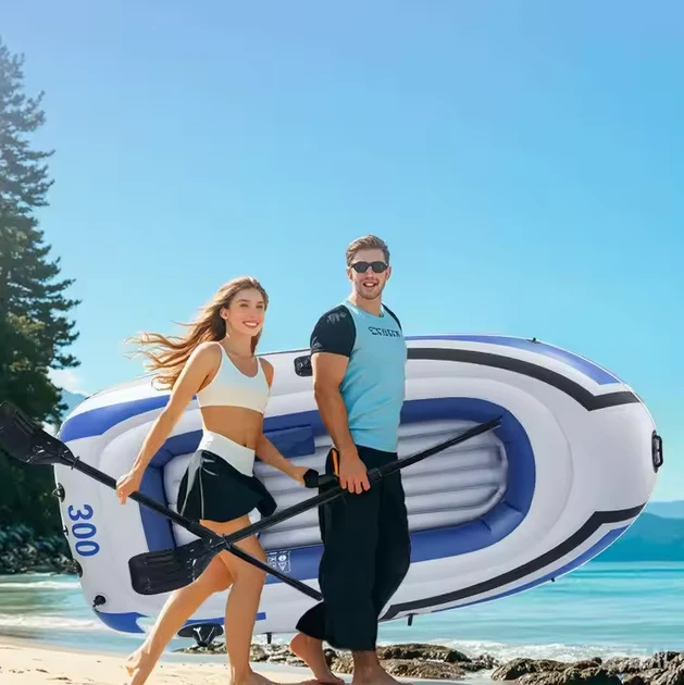 Надувний човен JR-230 тримісний 230х125 см Біло-синій - фото 3 Надувний човен JR-230 тримісний 230х125 см Біло-синій - фото 3