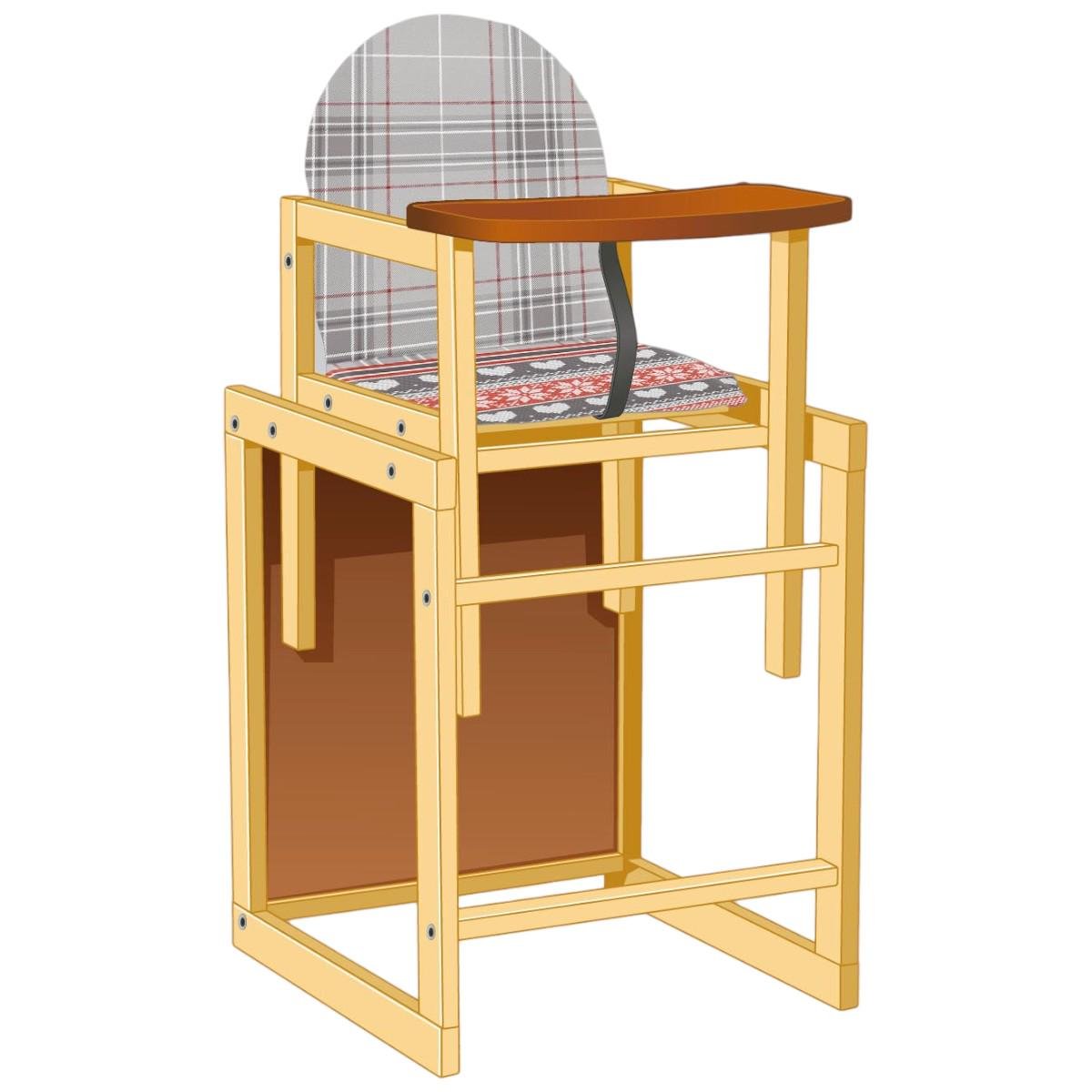 Стульчик для кормления Мася Абстракция Серо-красный (№1120) - фото 1 Стульчик для кормления Мася Абстракция Серо-красный (№1120) - фото 1