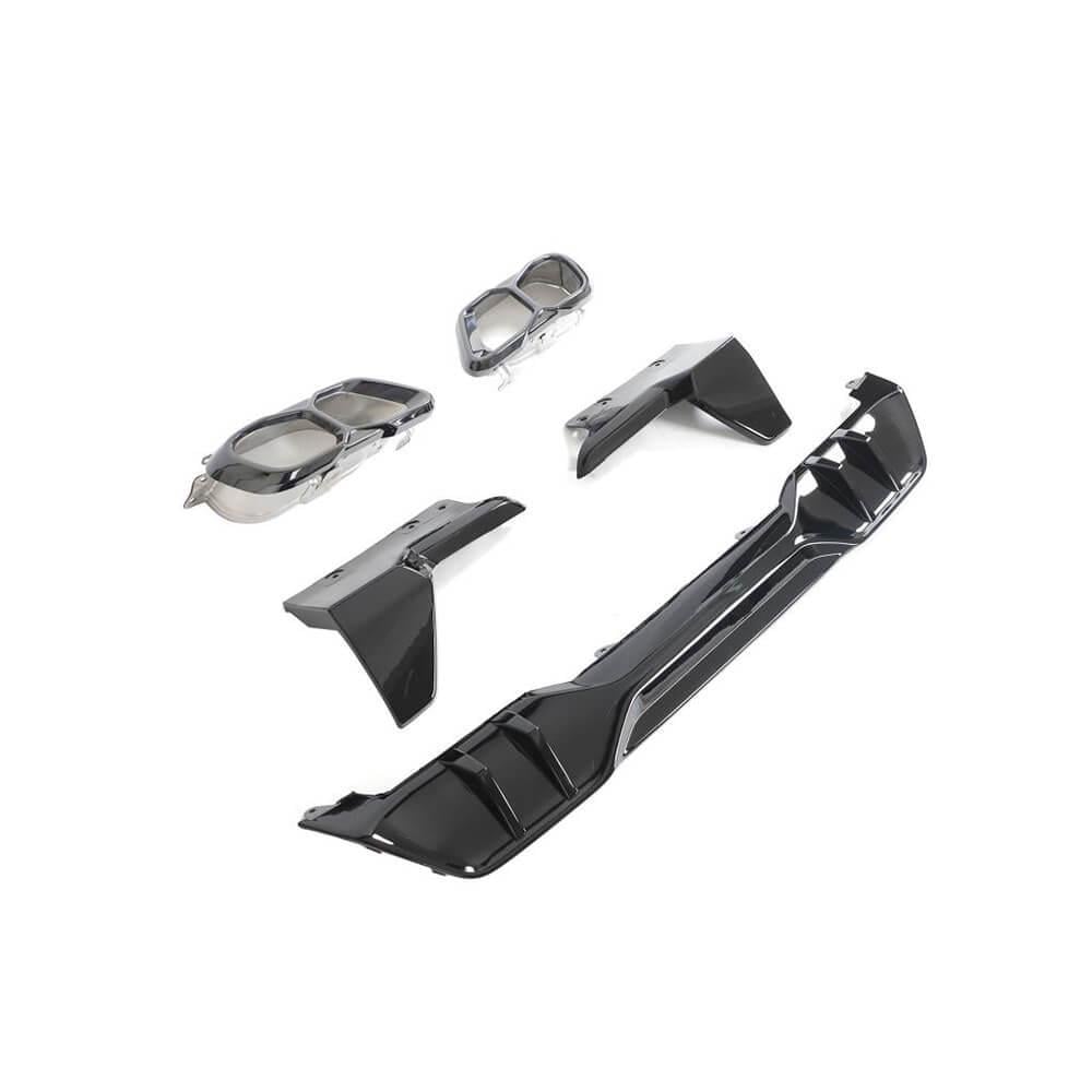 Диффузор заднего бампера DDCarbon V4 2018-2022 для BMW X5 G05 2019- гг. пластик (137065)