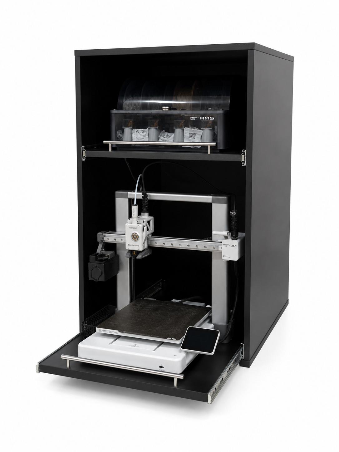 Тумба для 3D-принтера DROM А1 для Bambu Lab/Creality/Anycubic/Elegoo Черный Тумба для 3D-принтера DROM А1 для Bambu Lab/Creality/Anycubic/Elegoo Черный